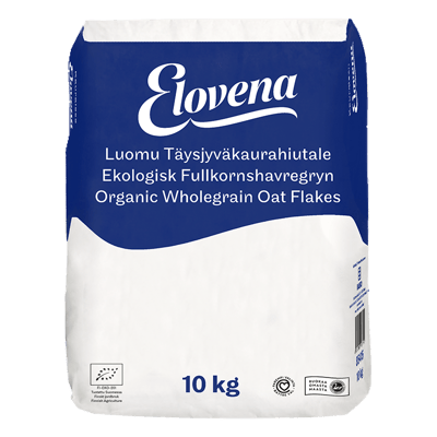 Elovena Luomu Täysjyväkaurahiutale 10kg