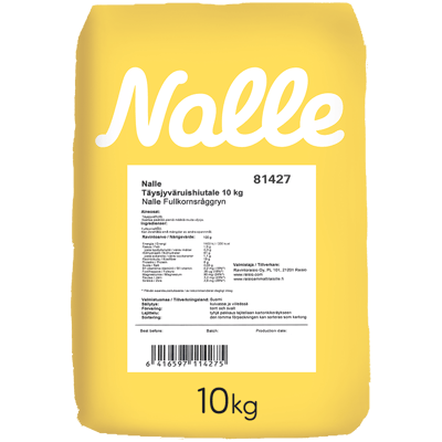 Nalle Ruis Täysjyvähiutale 10kg