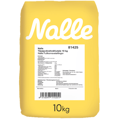 Nalle Vehnä Täysjyvähiutale 10kg