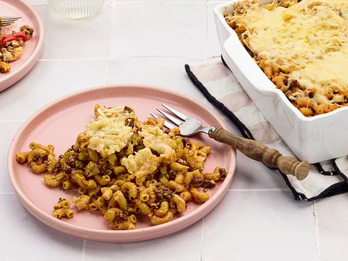 Oat Mince macaroni casserole